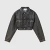 Aged Paneled Cropped Denim Jacket Aged Paneled Cropped Denim Jacket
