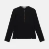 Arlesa Double Split Hem Zip Blouse