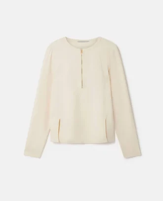Arlesa Double Split Hem Zip Blouse