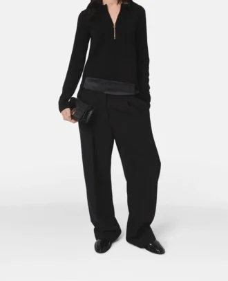 Arlesa Double Split Hem Zip Blouse