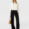 Arlesa Double Split Hem Zip Blouse Arlesa Double Split Hem Zip Blouse