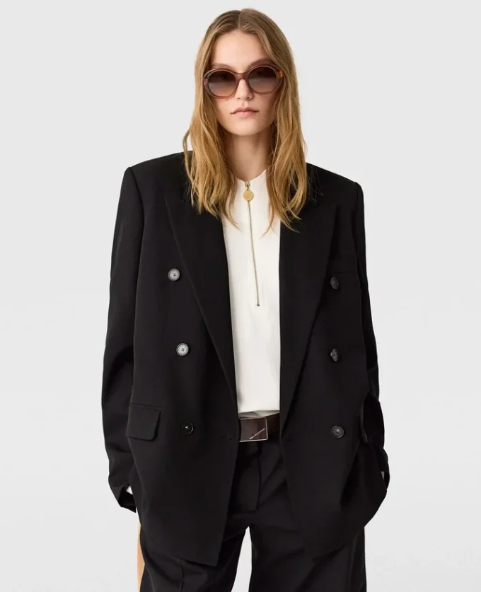 Double-Breasted Boyfriend Blazer Double-Breasted Boyfriend Blazer