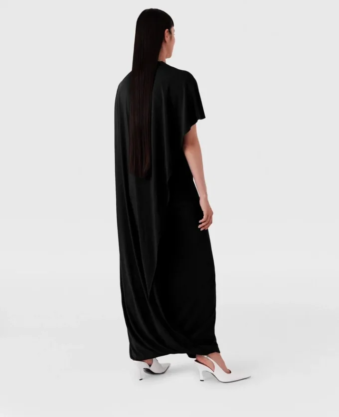 Asymmetric Cape Maxi Dress Asymmetric Cape Maxi Dress