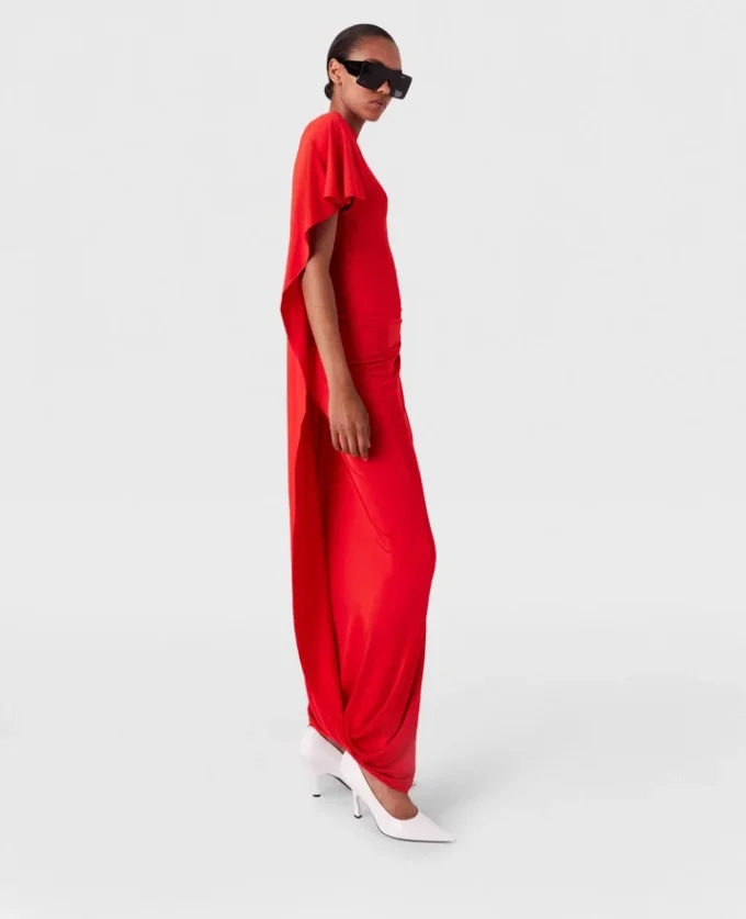 Asymmetric Cape Maxi Dress Asymmetric Cape Maxi Dress