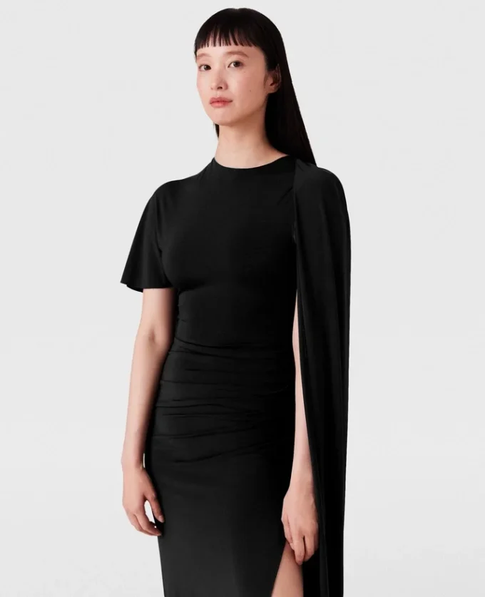 Asymmetric Cape Maxi Dress Asymmetric Cape Maxi Dress