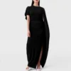 Asymmetric Cape Maxi Dress Asymmetric Cape Maxi Dress
