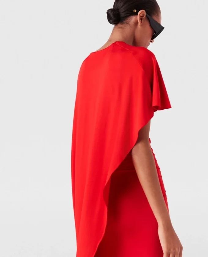 Asymmetric Cape Maxi Dress Asymmetric Cape Maxi Dress
