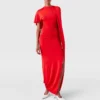 Asymmetric Cape Maxi Dress Asymmetric Cape Maxi Dress