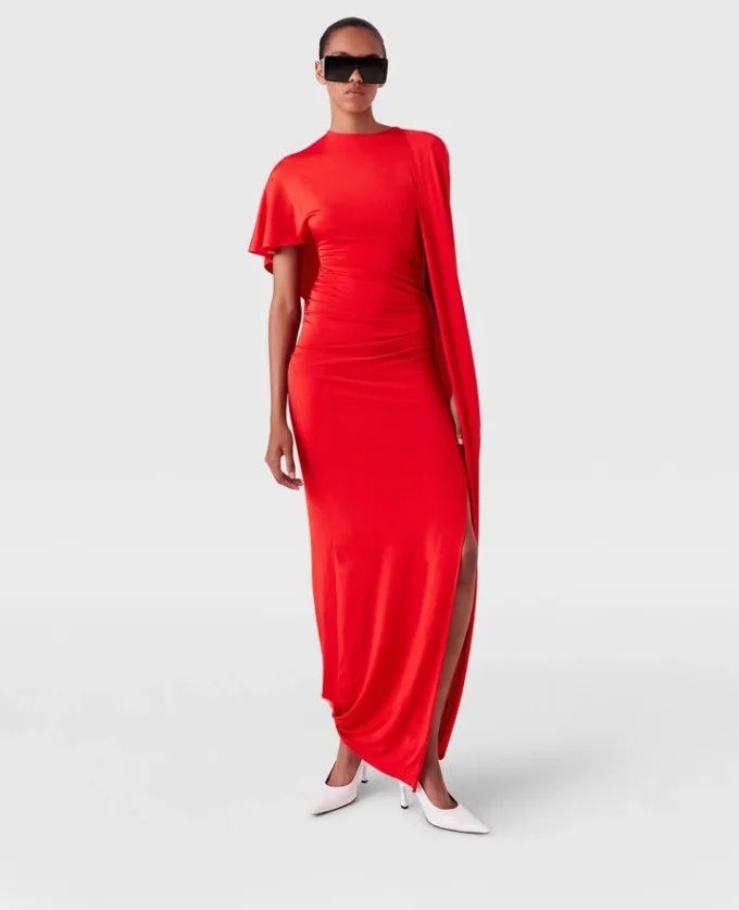 Asymmetric Cape Maxi Dress Asymmetric Cape Maxi Dress