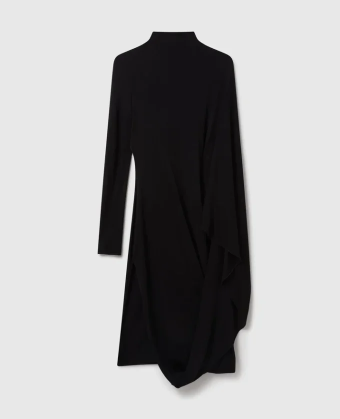 Asymmetric Cape Midi Dress Asymmetric Cape Midi Dress