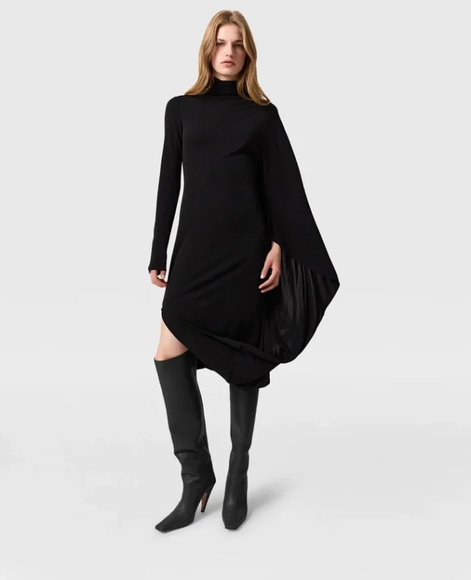 Asymmetric Cape Midi Dress Asymmetric Cape Midi Dress