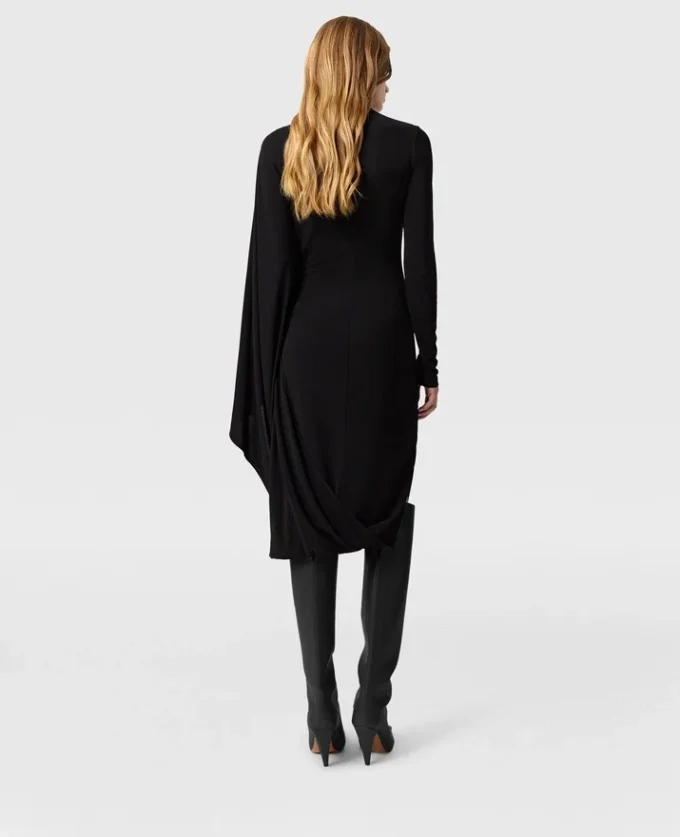 Asymmetric Cape Midi Dress Asymmetric Cape Midi Dress