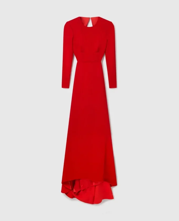 Backless Long-Sleeve Floor-Length Dress Backless Long-Sleeve Floor-Length Dress