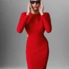 Backless Long-Sleeve Floor-Length Dress Backless Long-Sleeve Floor-Length Dress