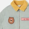 Badge Appliqué Borg Collar Jacket Badge Appliqué Borg Collar Jacket