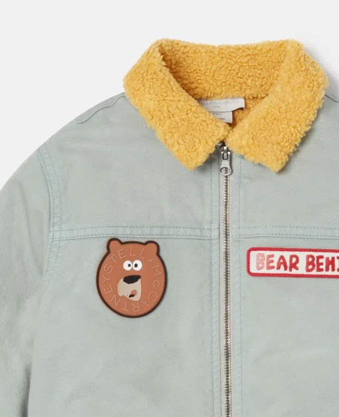 Badge Appliqué Borg Collar Jacket Badge Appliqué Borg Collar Jacket