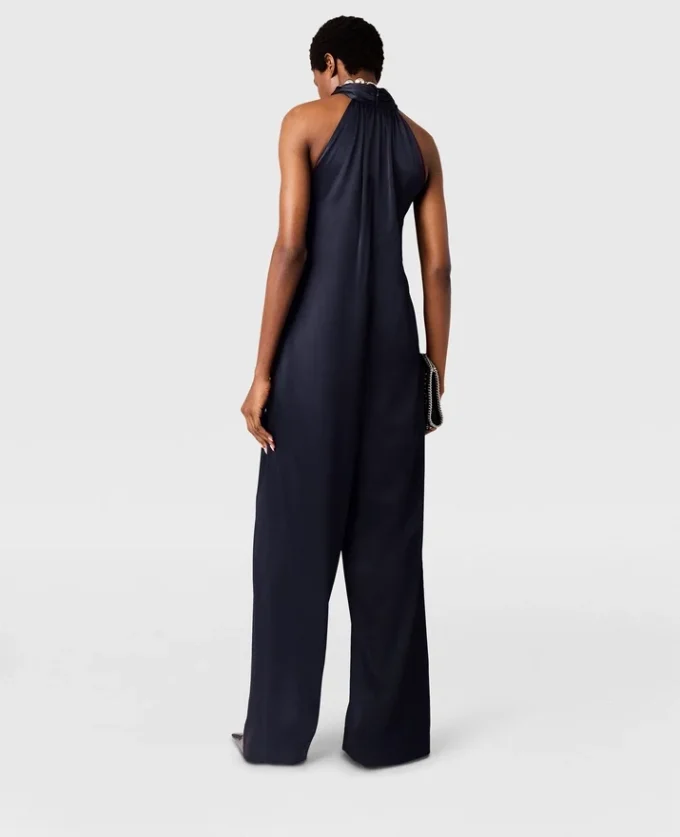 Ball-Chain Halterneck Satin Jumpsuit Ball-Chain Halterneck Satin Jumpsuit