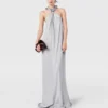 Ball-Chain Halterneck Satin Maxi Dress Ball-Chain Halterneck Satin Maxi Dress