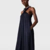 Ball-Chain Halterneck Satin Maxi Dress Ball-Chain Halterneck Satin Maxi Dress