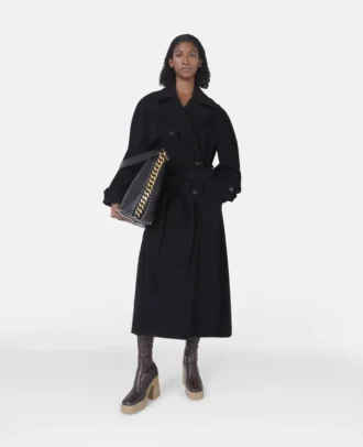 Banana Sleeve Belted Long Coat