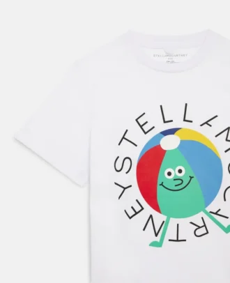 Beach Ball Logo Cotton T-Shirt