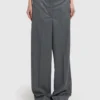 Belted Flannel Straight-Leg Pants Belted Flannel Straight-Leg Pants
