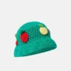 Berry Embroidered Crochet Bucket Hat Berry Embroidered Crochet Bucket Hat