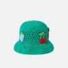 Berry Embroidered Crochet Bucket Hat Berry Embroidered Crochet Bucket Hat
