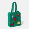 Berry Embroidered Crochet Tote Bag Berry Embroidered Crochet Tote Bag