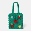 Berry Embroidered Crochet Tote Bag Berry Embroidered Crochet Tote Bag