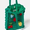 Berry Embroidered Crochet Tote Bag Berry Embroidered Crochet Tote Bag