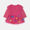 Bow Embroidered Long-Sleeve Dress Bow Embroidered Long-Sleeve Dress