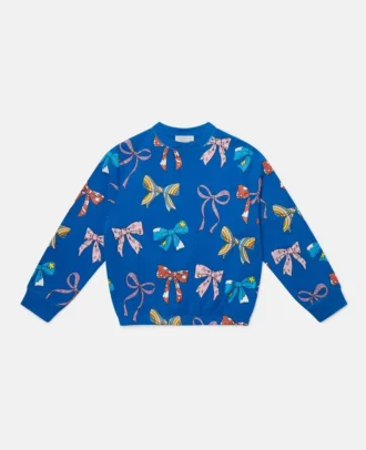 Bow Print Crewneck Sweatshirt