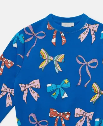 Bow Print Crewneck Sweatshirt
