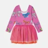 Bow Print Layered Tulle Dress Bow Print Layered Tulle Dress