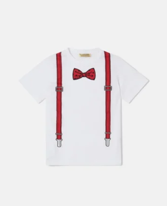 Bow Tie and Suspender Print T-Shirt