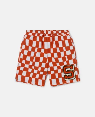 Brand Initial Check Swim Shorts