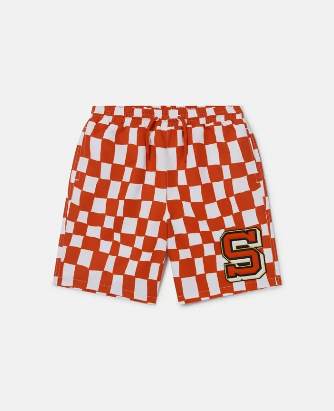 Brand Initial Check Swim Shorts Brand Initial Check Swim Shorts