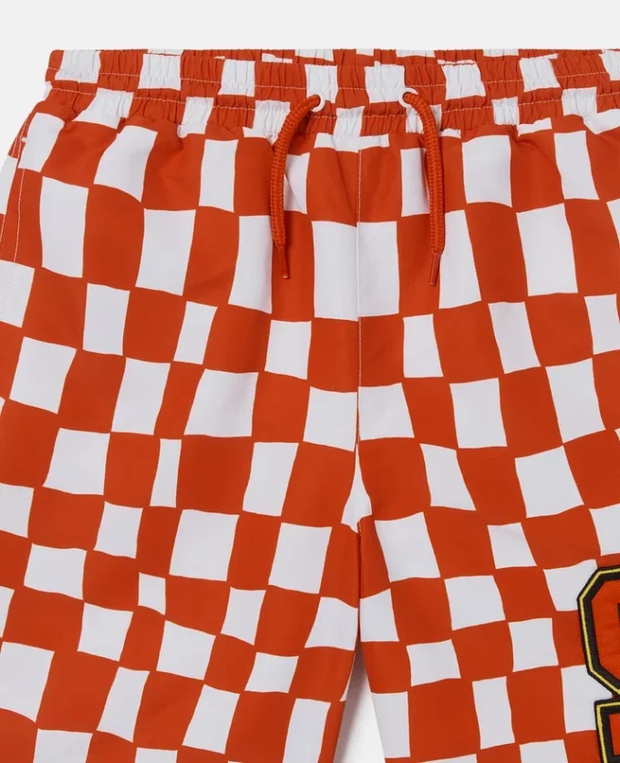 Brand Initial Check Swim Shorts Brand Initial Check Swim Shorts