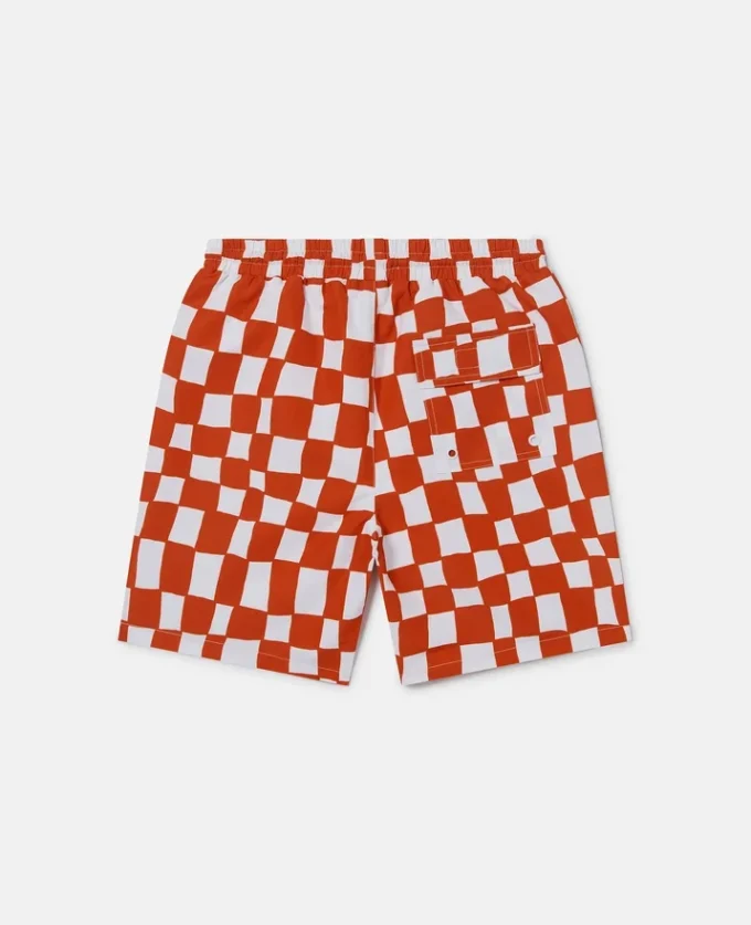 Brand Initial Check Swim Shorts Brand Initial Check Swim Shorts