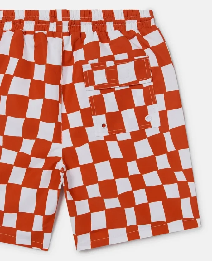 Brand Initial Check Swim Shorts Brand Initial Check Swim Shorts