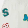 Brand Initials Embroidered Shorts Brand Initials Embroidered Shorts