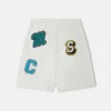 Brand Initials Embroidered Shorts Brand Initials Embroidered Shorts