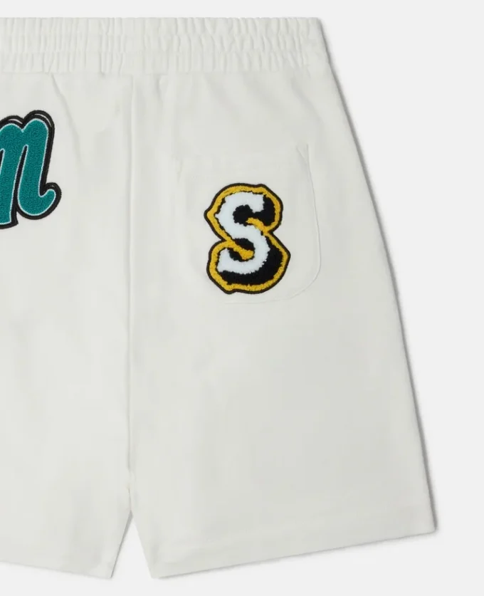 Brand Initials Embroidered Shorts Brand Initials Embroidered Shorts