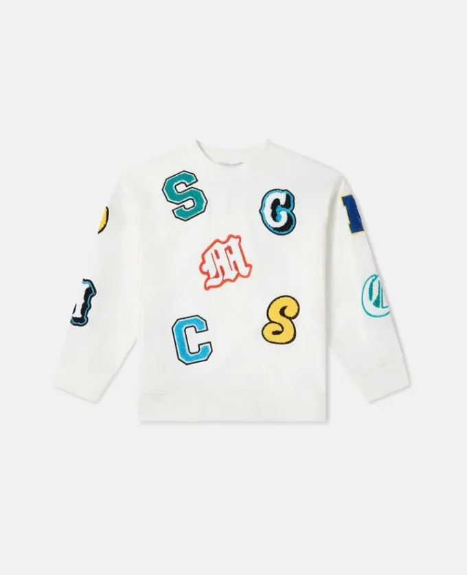Brand Initials Embroidered Sweatshirt Brand Initials Embroidered Sweatshirt