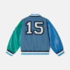 Brand Initials Embroidered Varsity Bomber Jacket Brand Initials Embroidered Varsity Bomber Jacket