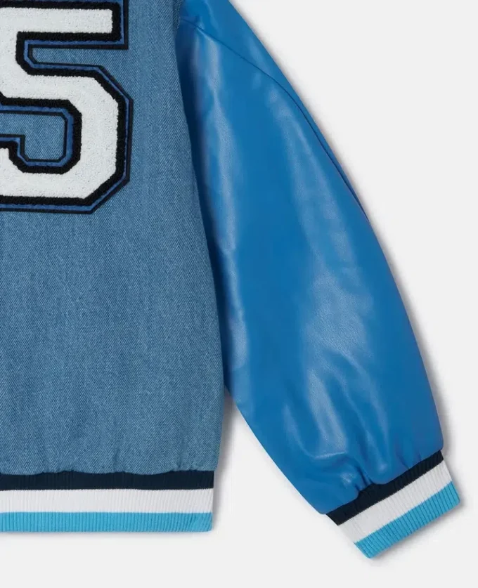 Brand Initials Embroidered Varsity Bomber Jacket Brand Initials Embroidered Varsity Bomber Jacket