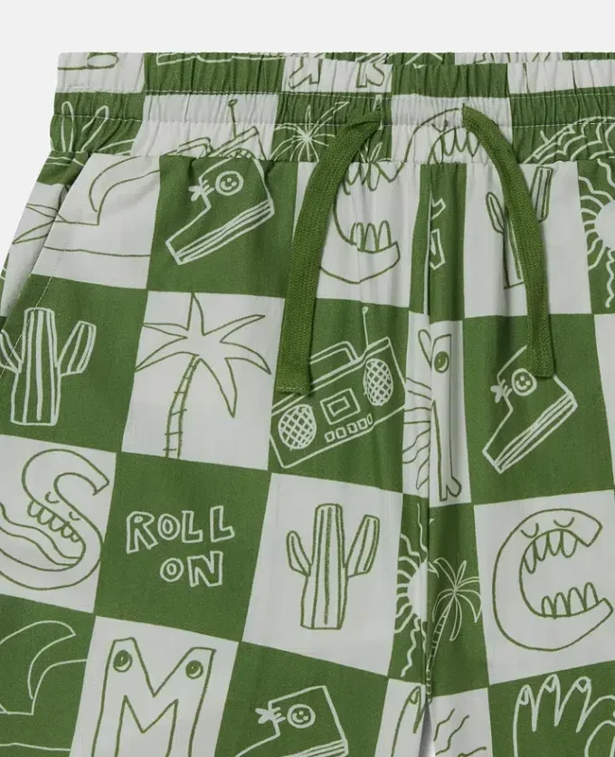 Brand Lettering Check Shorts Brand Lettering Check Shorts