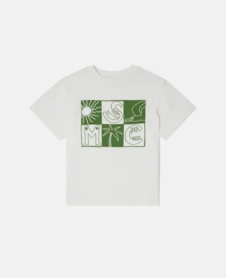 Brand Lettering Check T-Shirt