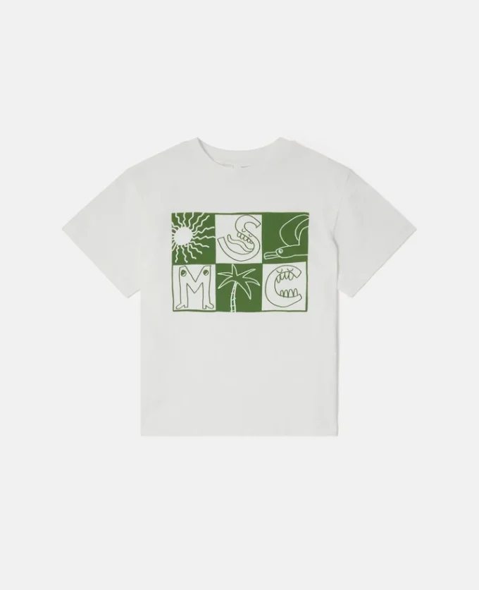 Brand Lettering Check T-Shirt Brand Lettering Check T-Shirt